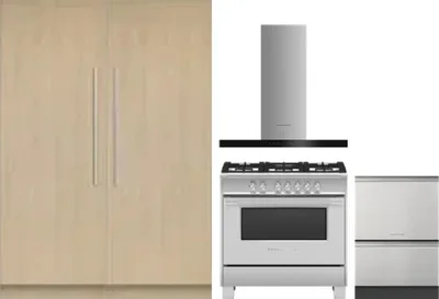 5 Piece Package Includes Refrigerator, Freezer, Range, Hood And Dishwasher